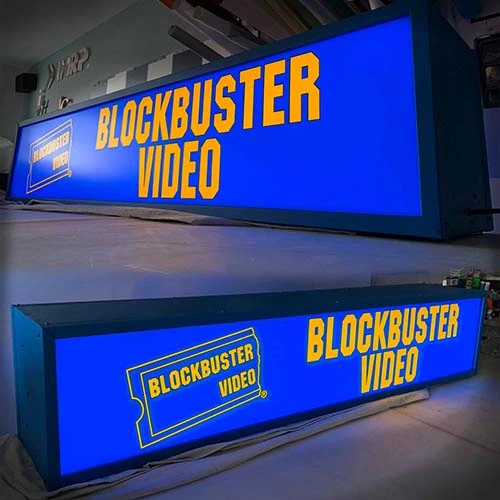 Blockbuster sign restored